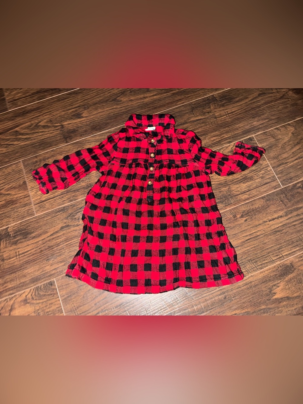 Old Navy Red and Black Buffalo Plaid Girls dress